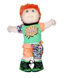 Cabbage Patch Kids Catcha Kiss Red Hair Mullet Braided Green Eyes 14" NWOT Retro